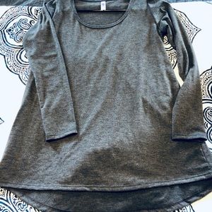 Solid charcoal gray long sleeve